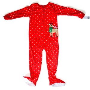 Carter’s Christmas 5t Red Poke A Dot Onesie Deer